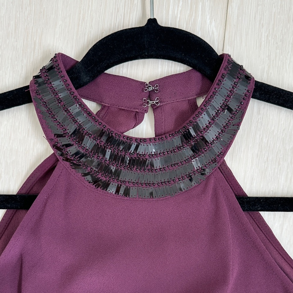 H&M Deep Purple Halter Blouse
